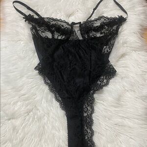 Elegant Black Lace Bodysuit